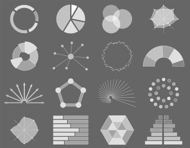 İş grafik toplama. Grafikleri kümesi. Veri görselleştirme.