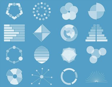 İş grafik toplama. Grafikleri kümesi. Veri görselleştirme.