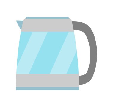 Su ısıtıcısı basit simge izole. Mutfak aletleri.