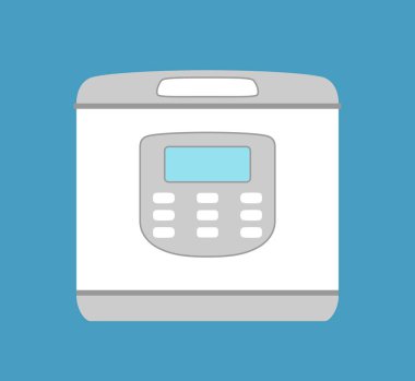 Çoklu kurabiye simgesi izole edildi. Ev aletleri. Elektrikli mutfak çoklu yemek pişirici..