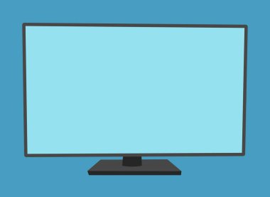 Tv ekran basit simgesini izole. Ev aleti. Yol açtı ya da geniş ekran lcd tv. Modern tv.