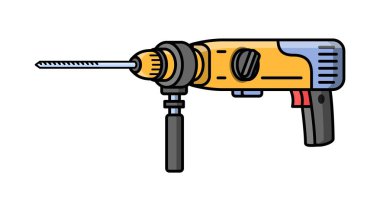 Zımba inşaat elektrik araç. Zımba düz stil simgesi.