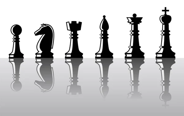 Set of chess figures. — Stock Vector