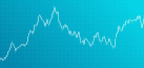 Gráfico de ações Forex. Gráfico da vela de dados . — Vetor de Stock