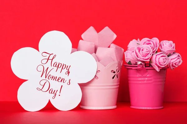 Mutlu kadınlar günü (8 Mart) tebrik kartı — Stok fotoğraf