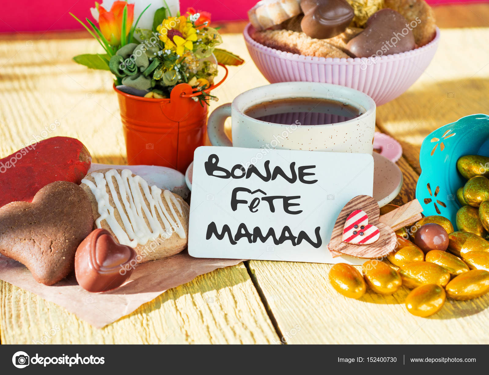 Happy Mothers Day Card Text In French Festive Morning Breakfast Sunny Filter Stock Photo By C Romatitov626 Gmail Com