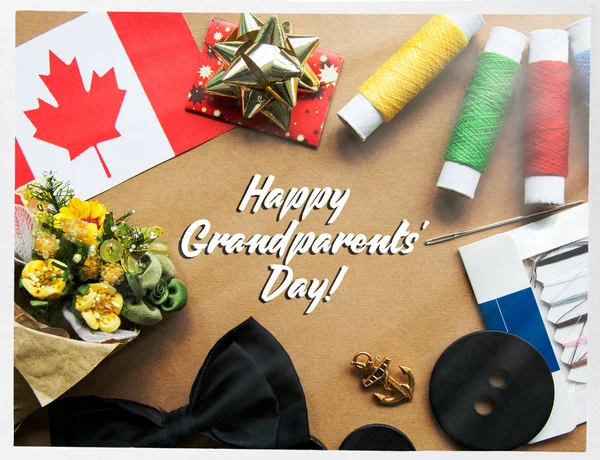 Grandparents Day, greeting card in Canada — Stock Photo, Image