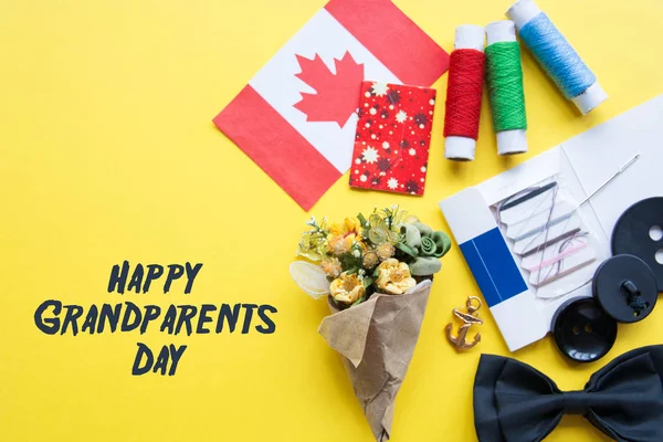 Grandparents Day, greeting card in Canada — Stock Photo, Image