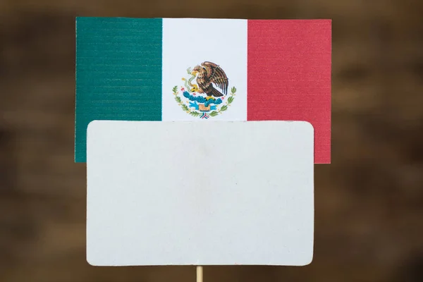 Bandera de México y fondo blanco —  Fotos de Stock