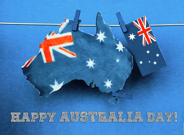 Boldog Nap Ausztrália Üzenet Üdvözlés Írt — Stock Fotó
