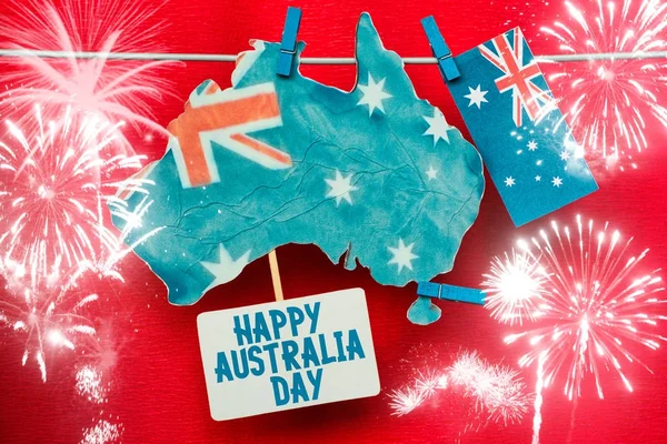 Happy Australia Day Message Salutation Écrite — Photo