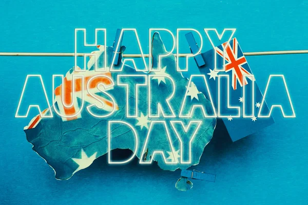 Célébrez Fête Australie Janvier Avec Message Happy Australia Day Saluant — Photo