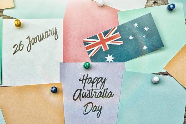 Ausztrália Napi Ünnep Január Ünneplik Egy Boldog Ausztrália Nap Üzenetet — Stock Fotó