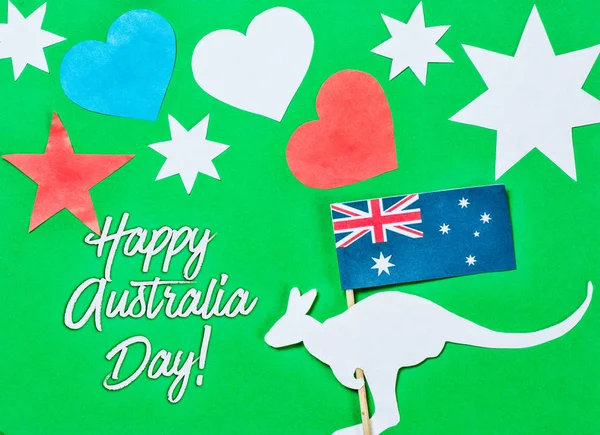 Boldog Nap Ausztrália Üzenet Üdvözlés Írt — Stock Fotó