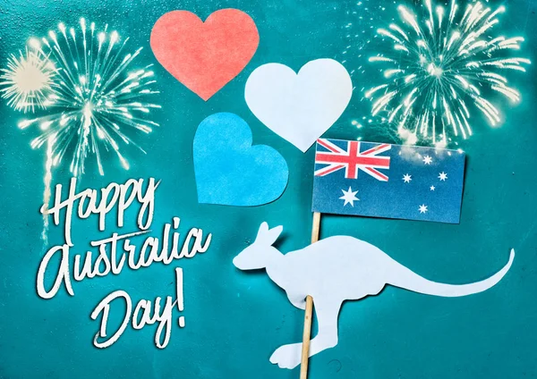 Happy Australia Day Message Salutation Écrite — Photo