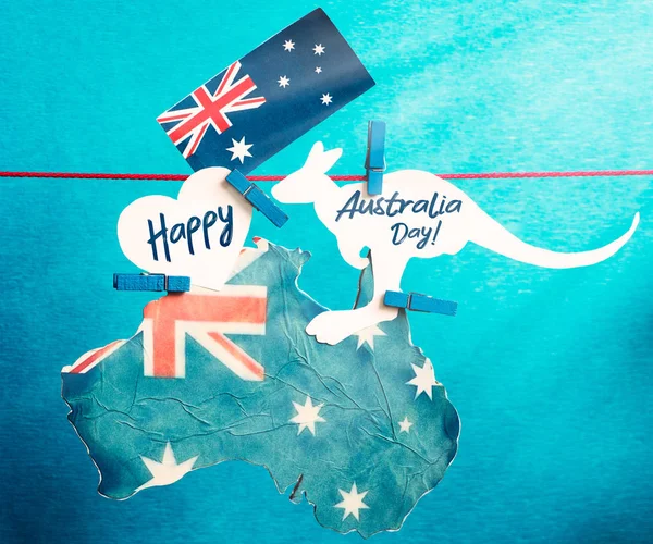 Happy Australia Day Message Salutation Écrite — Photo