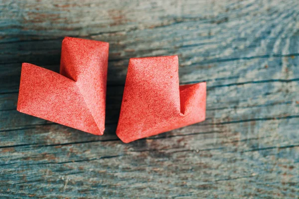 Corazón Papel Fondo Día San Valentín Enfoque Suave — Foto de Stock