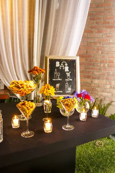 Wedding table and food — Stock Photo, Image