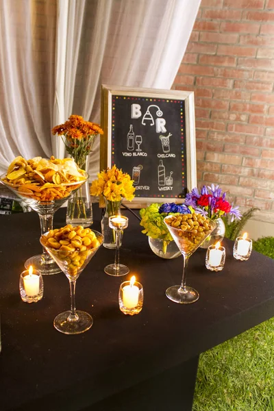 Wedding table and food — Stock Photo, Image