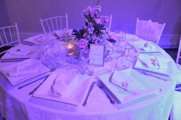 Bröllops bord och mat — Stockfoto
