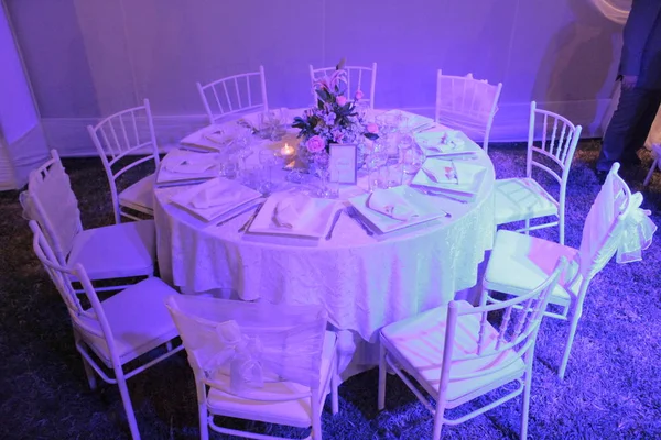 結婚式のテーブルや食品 — ストック写真