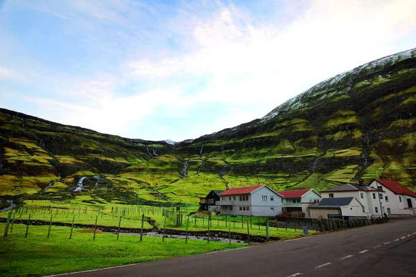 Povaha Faerských ostrovů v severním Atlantiku — Stock fotografie