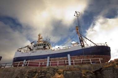 Faroe Adaları Kuzey Atlantik'Shipeyard