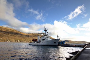 Faroe Adaları Kuzey Atlantik'Shipeyard