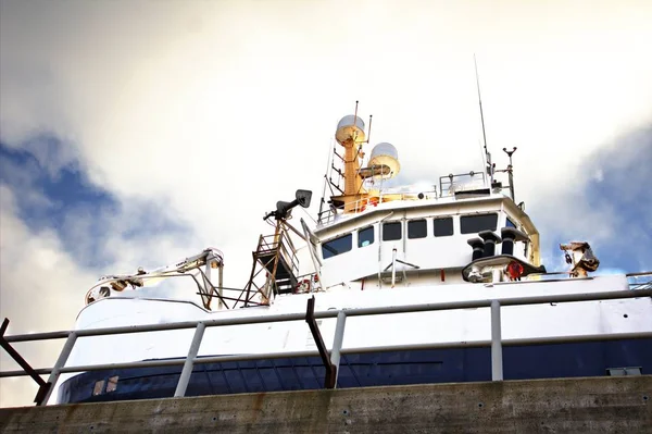 Shipeyard op de Faeröer in de Noord-Atlantische Oceaan — Stockfoto