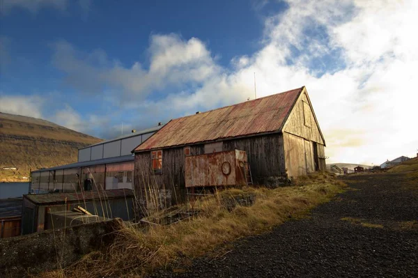 Chantier naval dans les îles Féroé dans l'Atlantique Nord — Photo