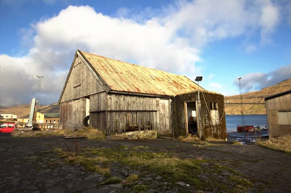 Chantier naval dans les îles Féroé dans l'Atlantique Nord — Photo