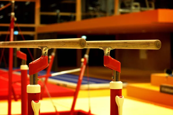 Gymnastic equipment in a gymnastic center — Stock Photo, Image