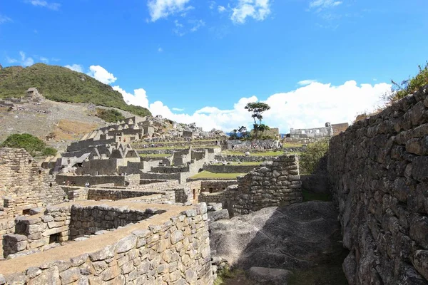 La ciudad inca de machu picchu en perú — Foto de Stock