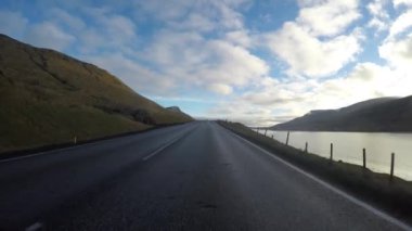 Faroe Adaları Kuzey Atlantik'te yol işkembe