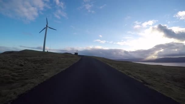 Callos de carretera en las Islas Feroe en el Atlántico norte — Vídeo de stock