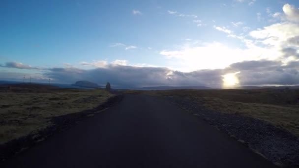 Road tripe in the Faroe Islands in the north Atlantic — Stock Video