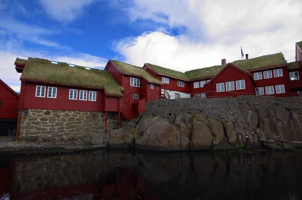 La città di Torshavn nelle Isole Faroe — Foto Stock