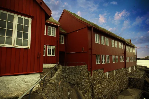 Det kapital staden av Torshavn på Färöarna — Stockfoto