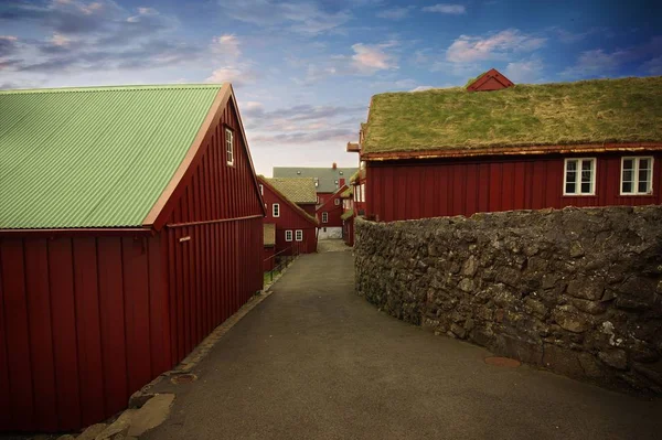 Det kapital staden av Torshavn på Färöarna — Stockfoto