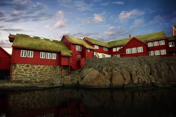 Sermaye şehir Torshavn, Faroe Adaları 