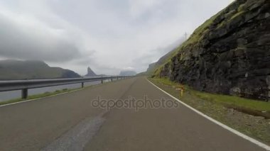 Faroe Adaları Kuzey Atlantik'te yol işkembe 
