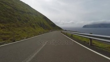 Faroe Adaları Kuzey Atlantik'te yol işkembe 