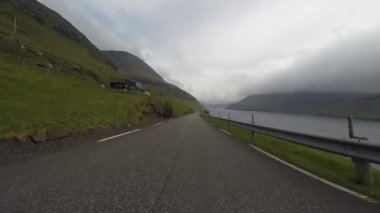 Faroe Adaları Kuzey Atlantik'te yol işkembe 