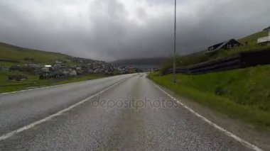 Faroe Adaları Kuzey Atlantik'te yol işkembe 