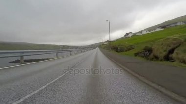 Faroe Adaları Kuzey Atlantik'te yol işkembe 