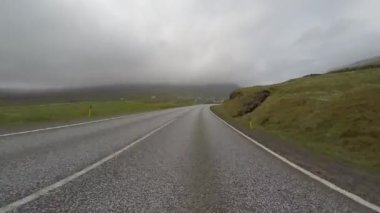 Faroe Adaları Kuzey Atlantik'te yol işkembe 