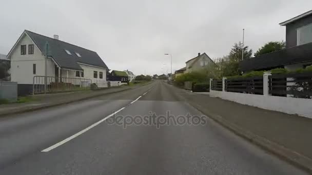 Road tripe in the Faroe Islands in the north Atlantic — Stock Video