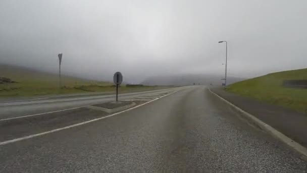 Road tripe in the Faroe Islands in the north Atlantic — Stock Video