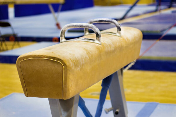 Gymnastic equipment in a gym 