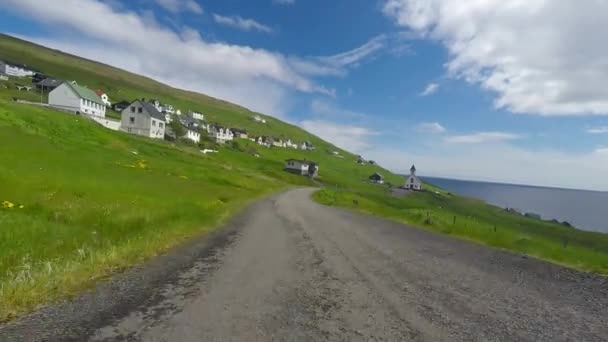 Traveling with a car in the countryside — Stock Video